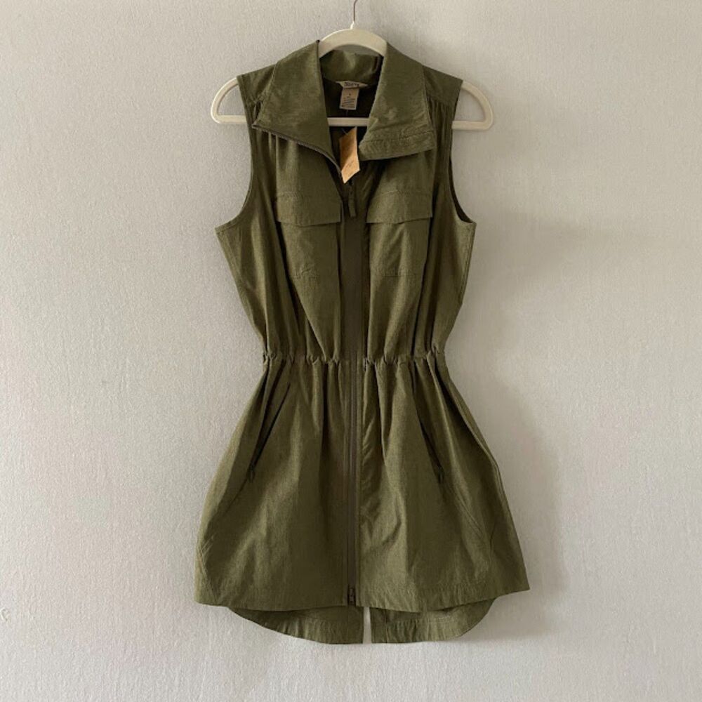 Duluth Trading Co Sol Survivor Sun Protection Tunic Vest Sage Green Size S NWT